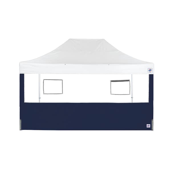 E-Z Up TAA Compliant Food Booth Sidewall, 15' W x 15' H, Navy Blue SW3FB15FXTNB - main